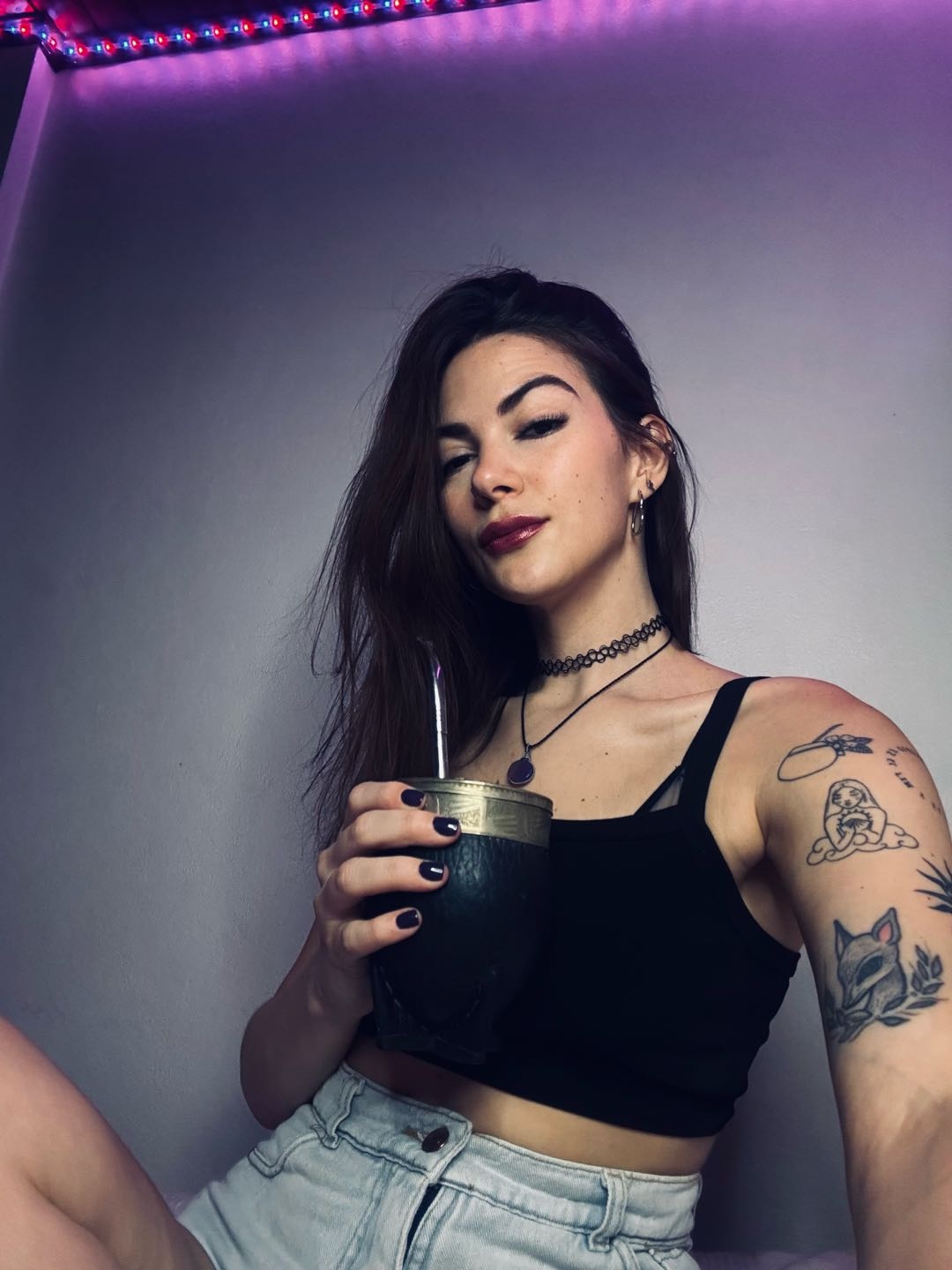 Paz on a live video chat
